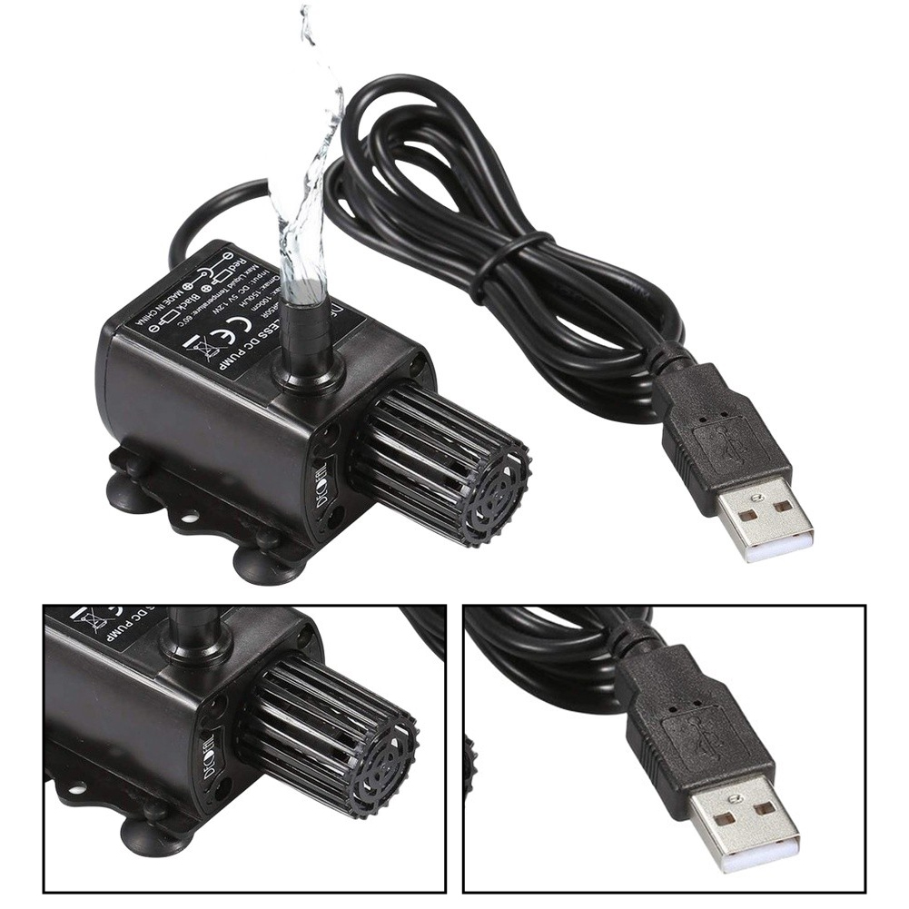 Fish Tank Filter Pump - 5V USB Fırçasız Dalgıç Pompa, Kauçuk